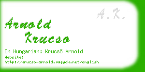 arnold krucso business card