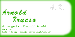 arnold krucso business card